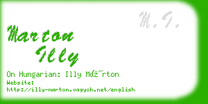 marton illy business card